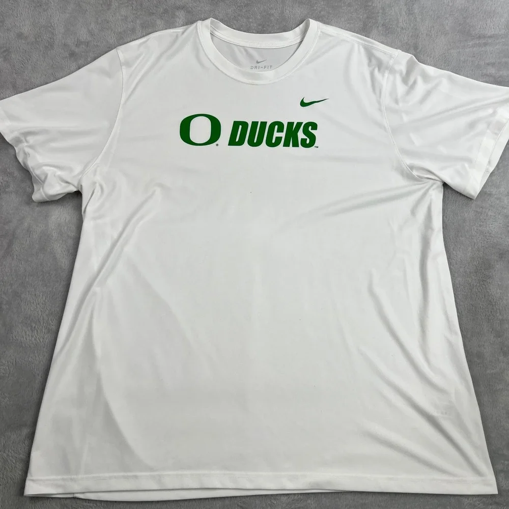 Nike Oregon Ducks Dri-FIT Performance T-Shirt 2XL White Men NCAA Sportswear
